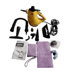 HAAN HS-20 Deluxe Personal Sanitizing Handheld Steam Cleaner Yellow 1000W 120V